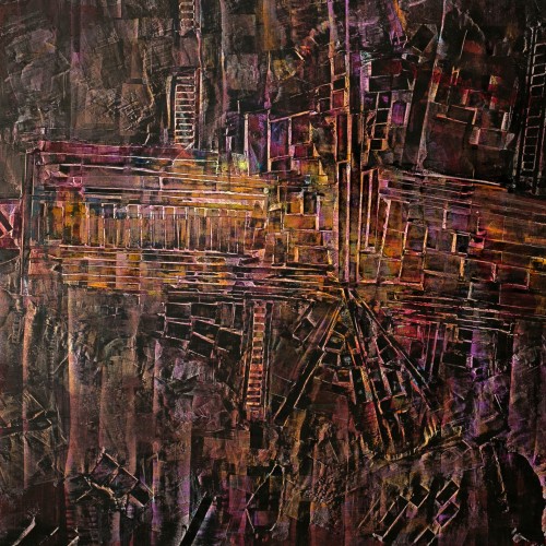 perrotin-peintures-Escalier et temple-L92xH95