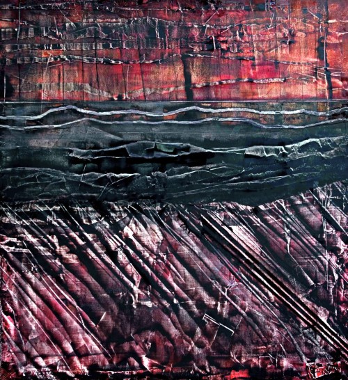 perrotin-peintures-Le lac de pétrole-L70xH80